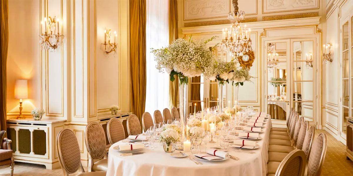 Banquet Dinner Venue, Hotel Plaza Athenee Paris, Prestigious Venues
