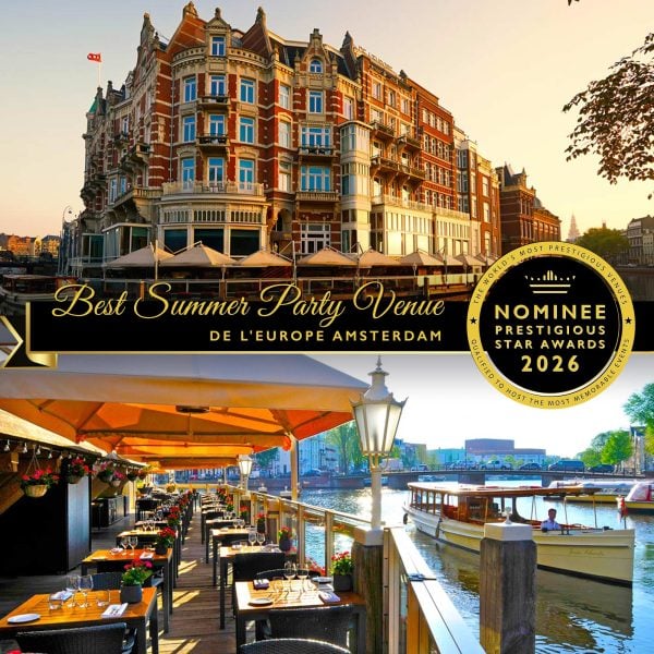 Best Summer Party Venue Nominee 2026, De L'Europe Amsterdam, London, Prestigious Star Awards