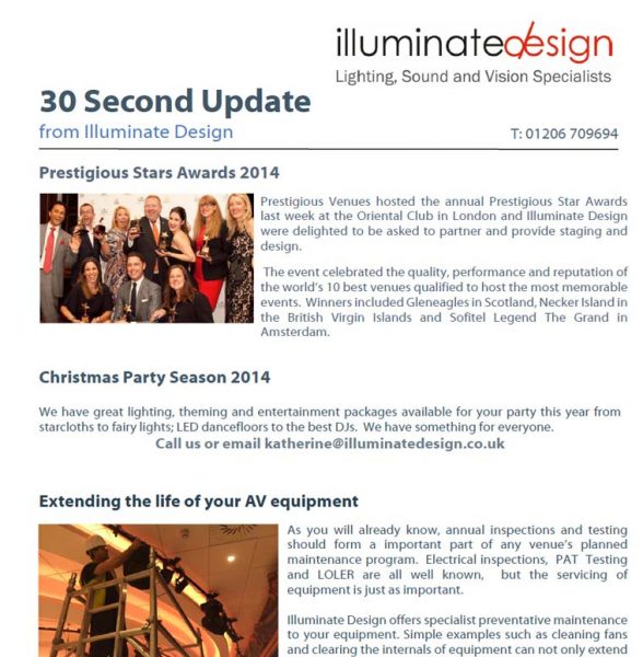 illuminate design, Prestigious Star Awards 2014, Press Coverage