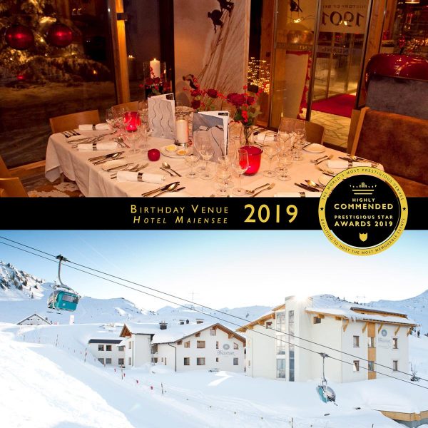 Birthday Venue Highly Commended 2019, Hotel Maiensee, Prestigious Star Awards