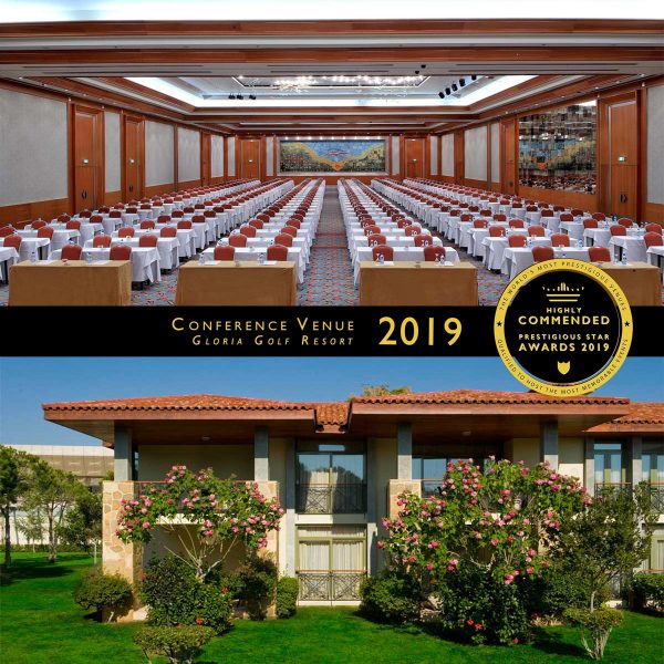 Conference Venue Highly Commended 2019, Gloria Golf Resort, Prestigious Star Awards