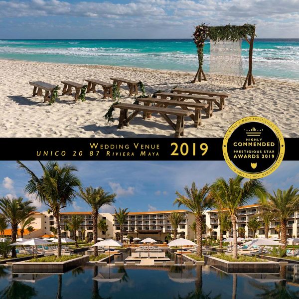 Wedding Venue Highly Commended 2019, UNICO 20 87 Riviera Maya, Prestigious Star Awards