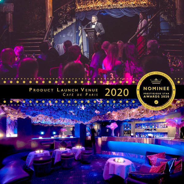 Best Product Launch Venue Nominee 2020, Cafe de Paris, Prestigious Star Awards