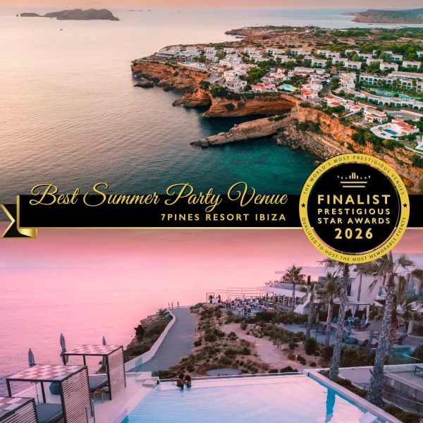 Best Summer Party Venue Finalist 2026, 7Pines Ibiza, Prestigious Star Awards