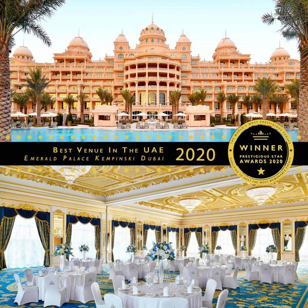 Best Venue In UAE Winner 2020, Emerald Palace Kempinski Dubai, Prestigious Star Awards