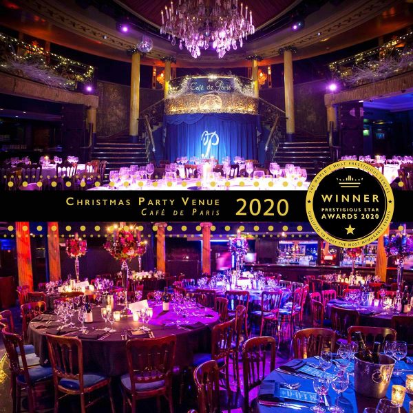 Christmas Party Venue Winner 2020, Cafe de Paris, Prestigious Star Awards