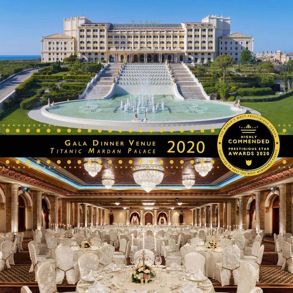 Gala Dinner Venue Highly Commended 2020, Titanic Mardan Palace, Prestigious Star Awards