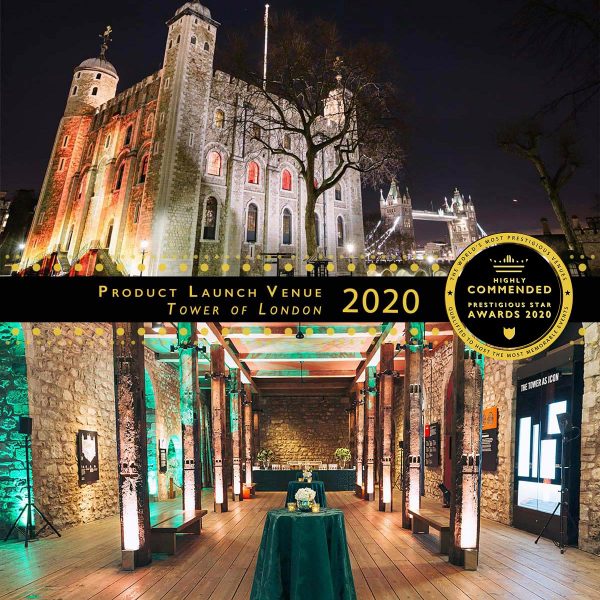 Product Launch Venue Highly Commended 2020, Tower of London, Prestigious Star Awards