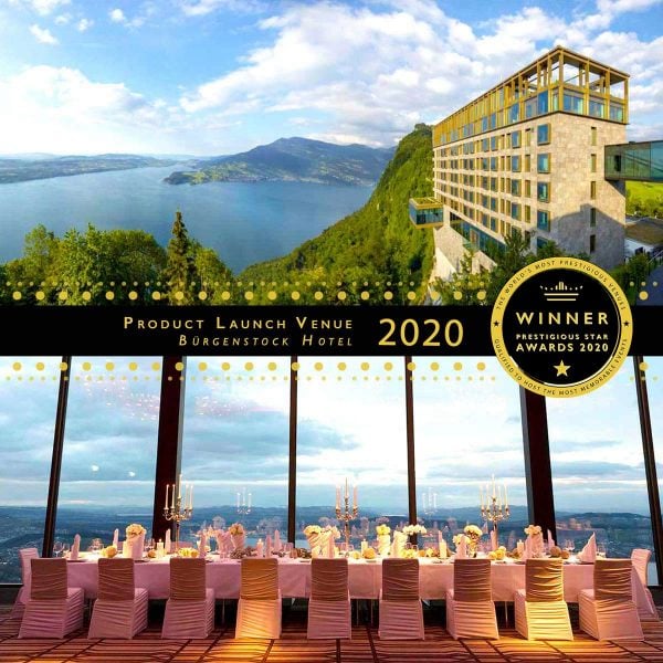 Product Launch Venue Winner 2020, Burgenstock Hotel, Prestigious Star Awards