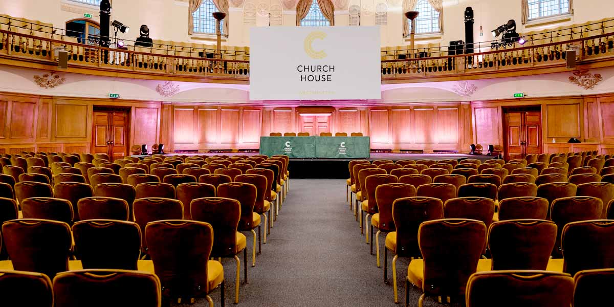 Assembly Hall Theatre Style, Church House, Prestigious Venues