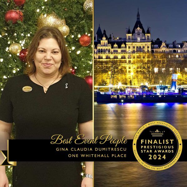 Best Events People Finalist 2024, Gina Claudia Dumitrescu   One Whitehall Place, Prestigious Star Awards