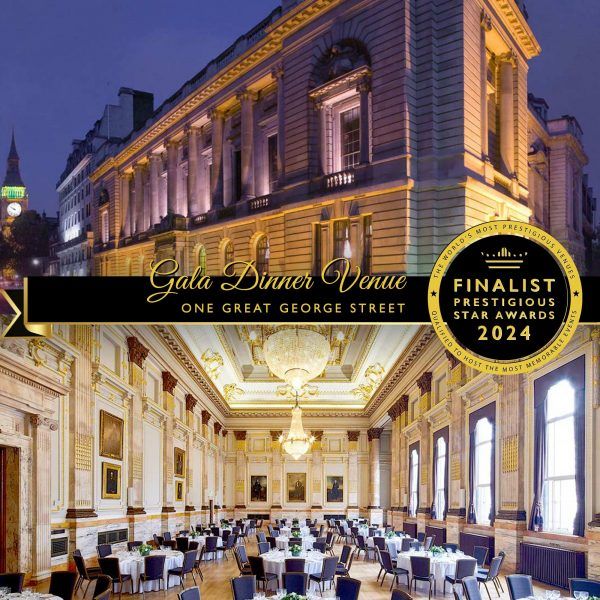 Gala Dinner Venue Finalist 2024, One Great George Street, Prestigious Star Awards
