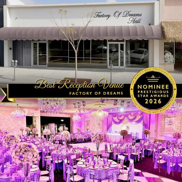 Best Reception Venue Nominee 2026, Factory of Dreams, Prestigious Star Awards