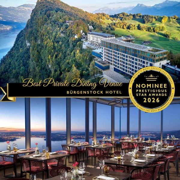 Best Private Dining Venue Nominee 2026, Burgenstock Hotel, Prestigious Star Awards