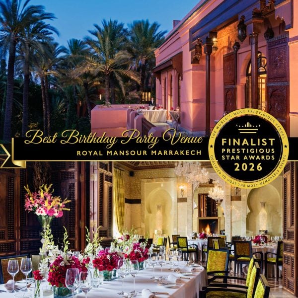 Best Birthday Party Venue Finalist 2026, Royal Mansour Marrakech, Prestigious Star Awards