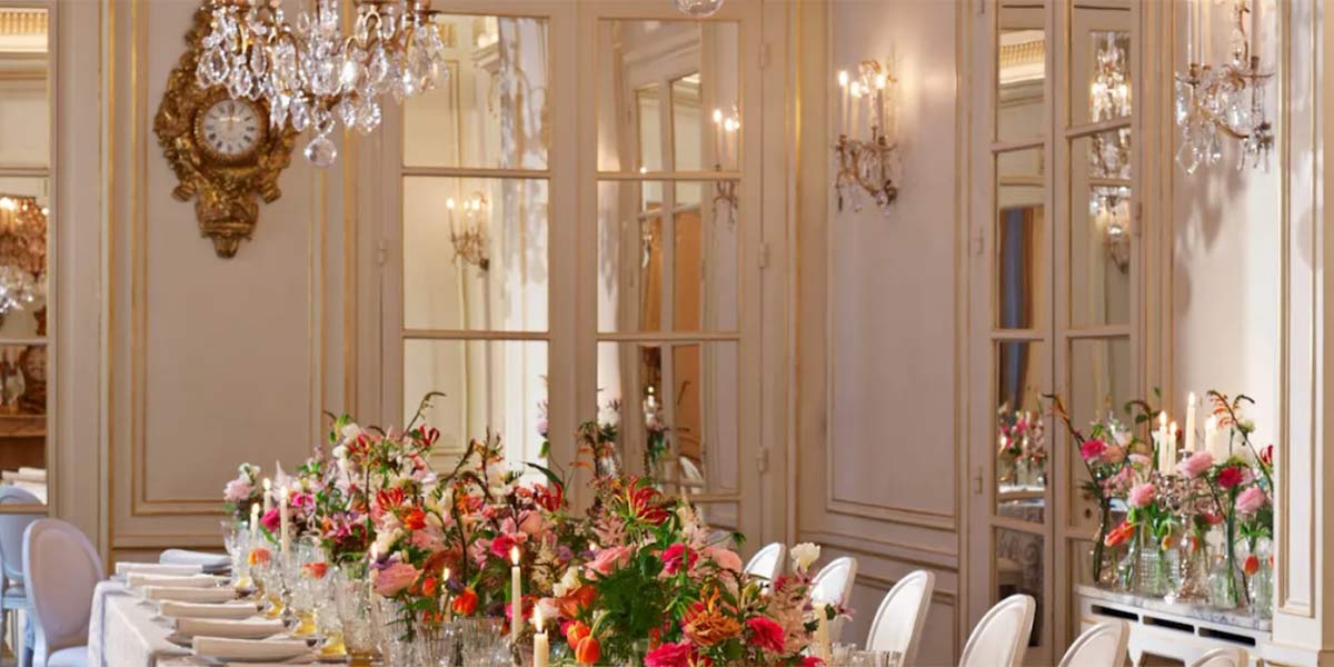 Salon Organza Dinner, Hotel Plaza Athenee Paris, Prestigious Venues